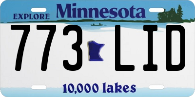 MN license plate 773LID