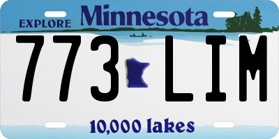 MN license plate 773LIM