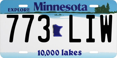 MN license plate 773LIW