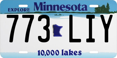 MN license plate 773LIY
