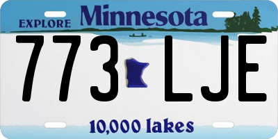 MN license plate 773LJE
