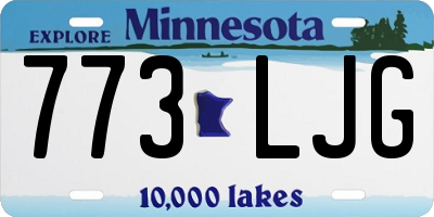 MN license plate 773LJG
