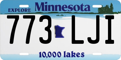 MN license plate 773LJI