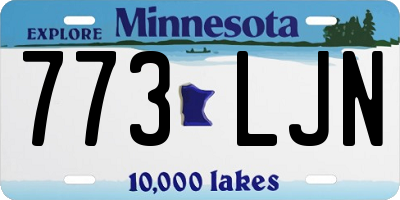 MN license plate 773LJN