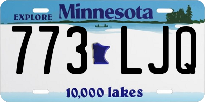 MN license plate 773LJQ