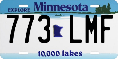 MN license plate 773LMF