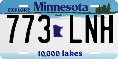 MN license plate 773LNH