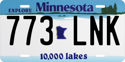 MN license plate 773LNK