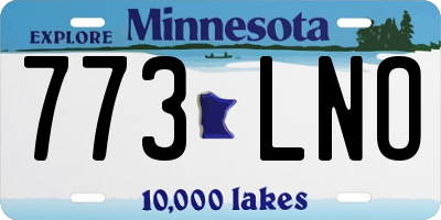 MN license plate 773LNO