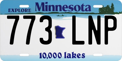 MN license plate 773LNP