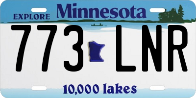 MN license plate 773LNR