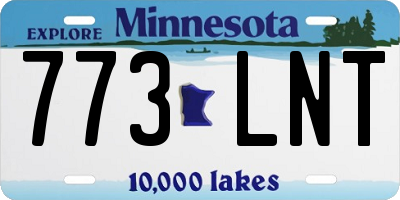 MN license plate 773LNT