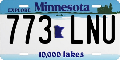 MN license plate 773LNU