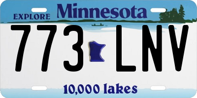 MN license plate 773LNV