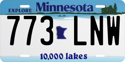 MN license plate 773LNW