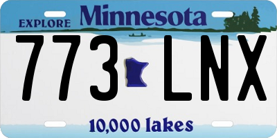 MN license plate 773LNX