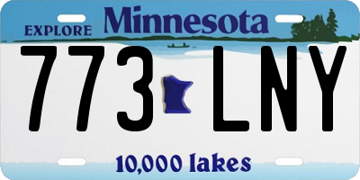 MN license plate 773LNY
