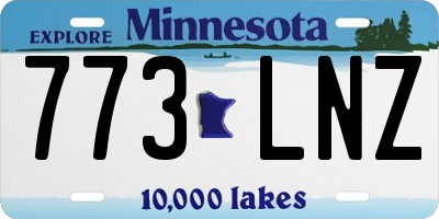 MN license plate 773LNZ