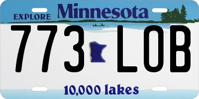 MN license plate 773LOB