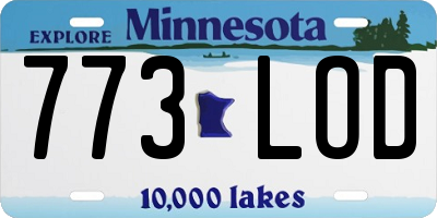 MN license plate 773LOD