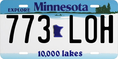 MN license plate 773LOH