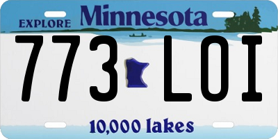 MN license plate 773LOI