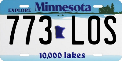MN license plate 773LOS