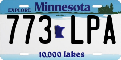 MN license plate 773LPA