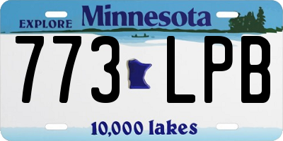 MN license plate 773LPB