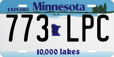 MN license plate 773LPC