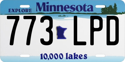 MN license plate 773LPD