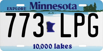 MN license plate 773LPG