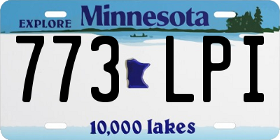 MN license plate 773LPI