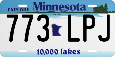 MN license plate 773LPJ