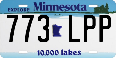 MN license plate 773LPP