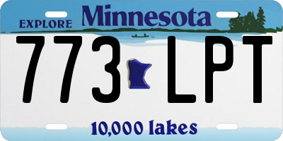 MN license plate 773LPT