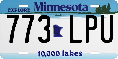MN license plate 773LPU