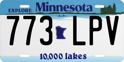 MN license plate 773LPV