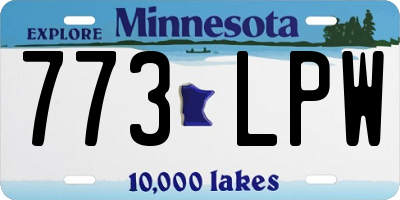 MN license plate 773LPW
