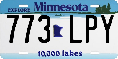 MN license plate 773LPY