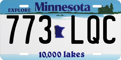 MN license plate 773LQC