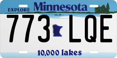 MN license plate 773LQE