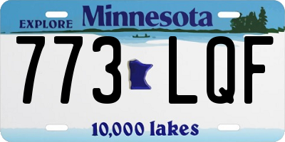 MN license plate 773LQF