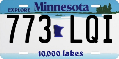 MN license plate 773LQI