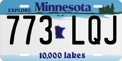 MN license plate 773LQJ