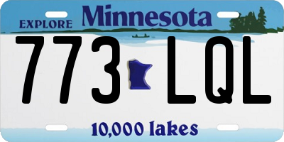 MN license plate 773LQL