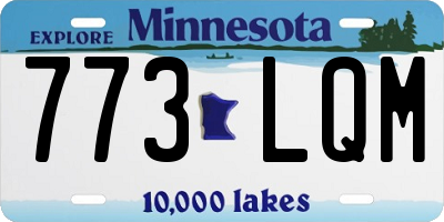 MN license plate 773LQM