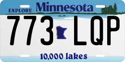MN license plate 773LQP