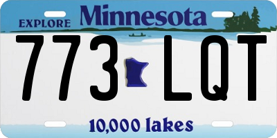 MN license plate 773LQT