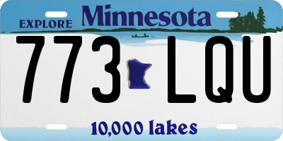 MN license plate 773LQU